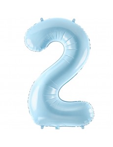 Balão Número 2 Azul Claro